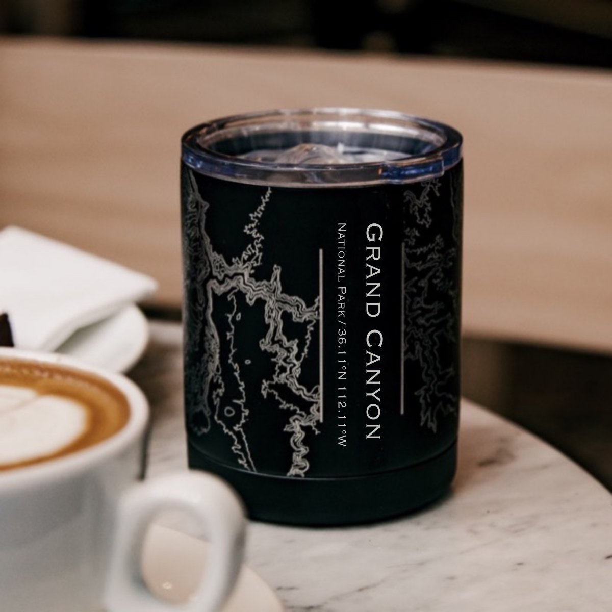 Grand Canyon National Park Engraved Topographic Map Insulated Cup