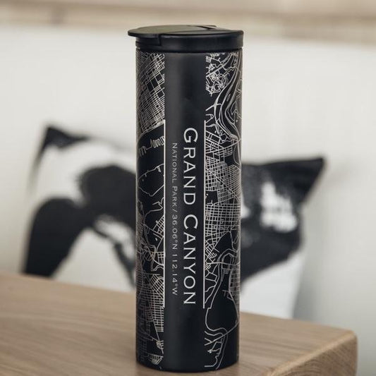 Grand Canyon National Park Engraved Topographic Map Tumbler
