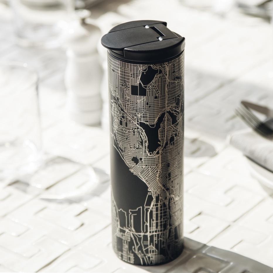 Yosemite National Park Engraved Topographic Map Tumbler