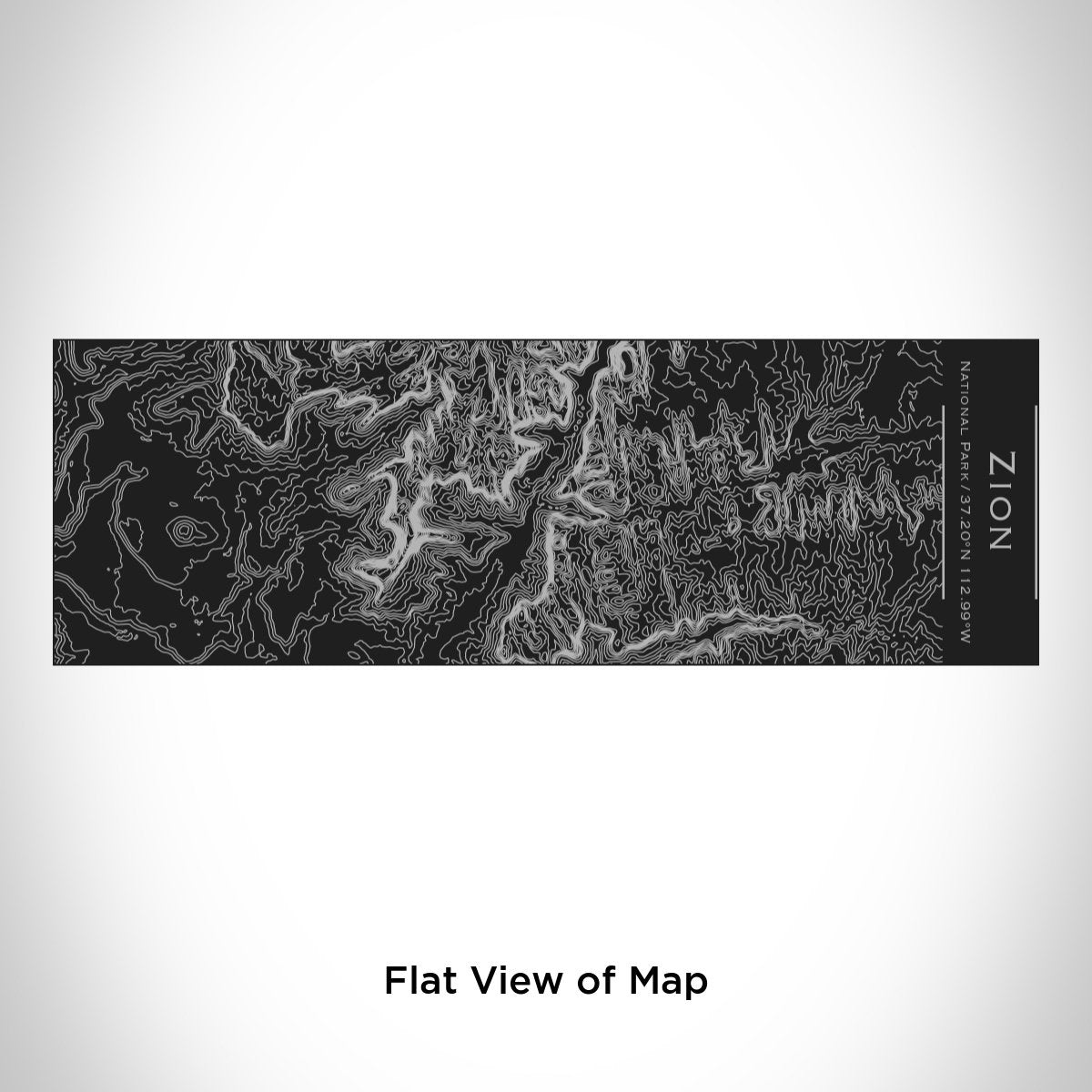 Zion National Park Engraved Topographic Map Insulated Cup
