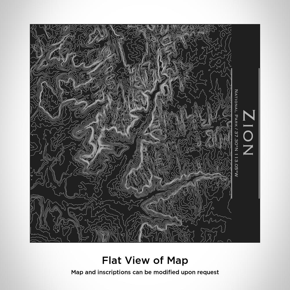 Zion National Park Engraved Topographic Map Tumbler