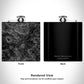 Rocky Mountain National Park Engraved Topographic Map Hip Flask