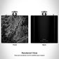 Zion National Park Engraved Topographic Map Hip Flask